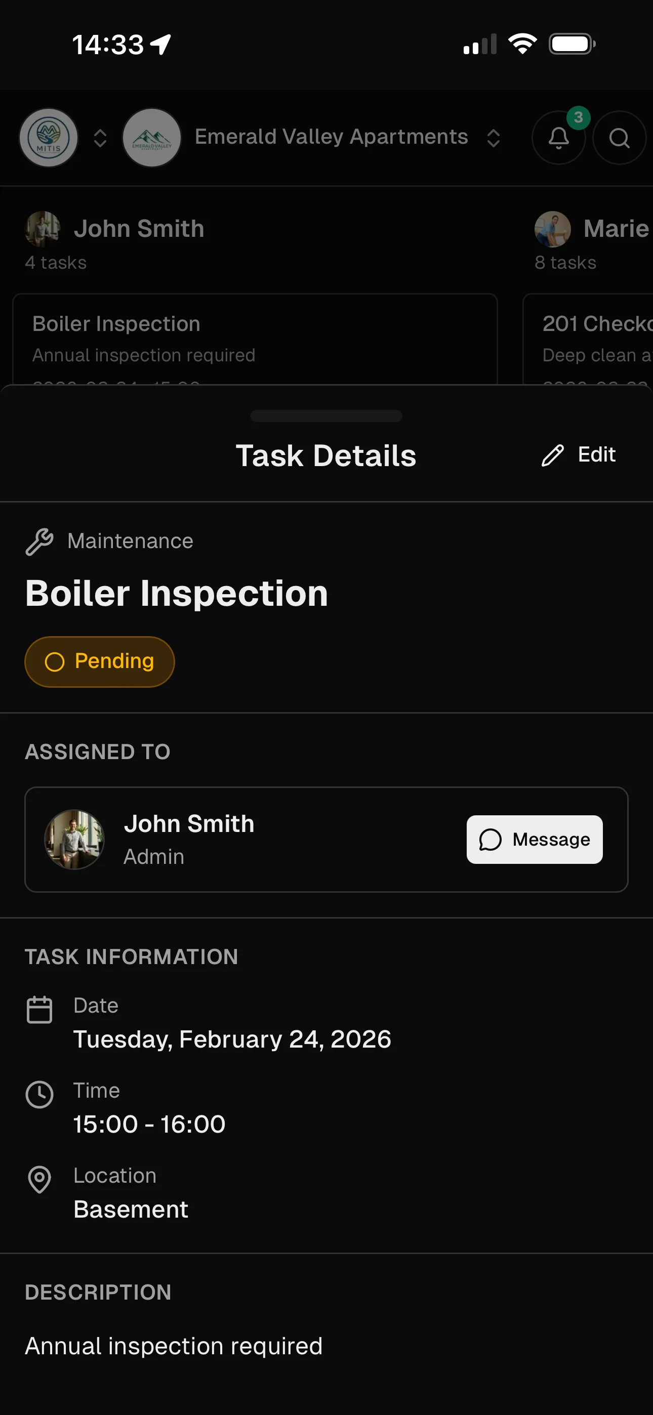 Vidimo task coordination board